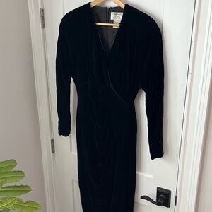 Vintage Carmen Marc Valvo velvet evening dress